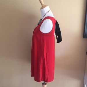 Valentines Day Red open back tunic